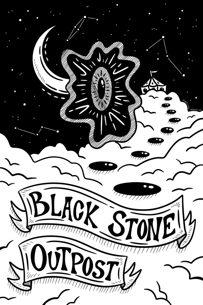 Black Stone Outpost illustration by Madeline Arquette