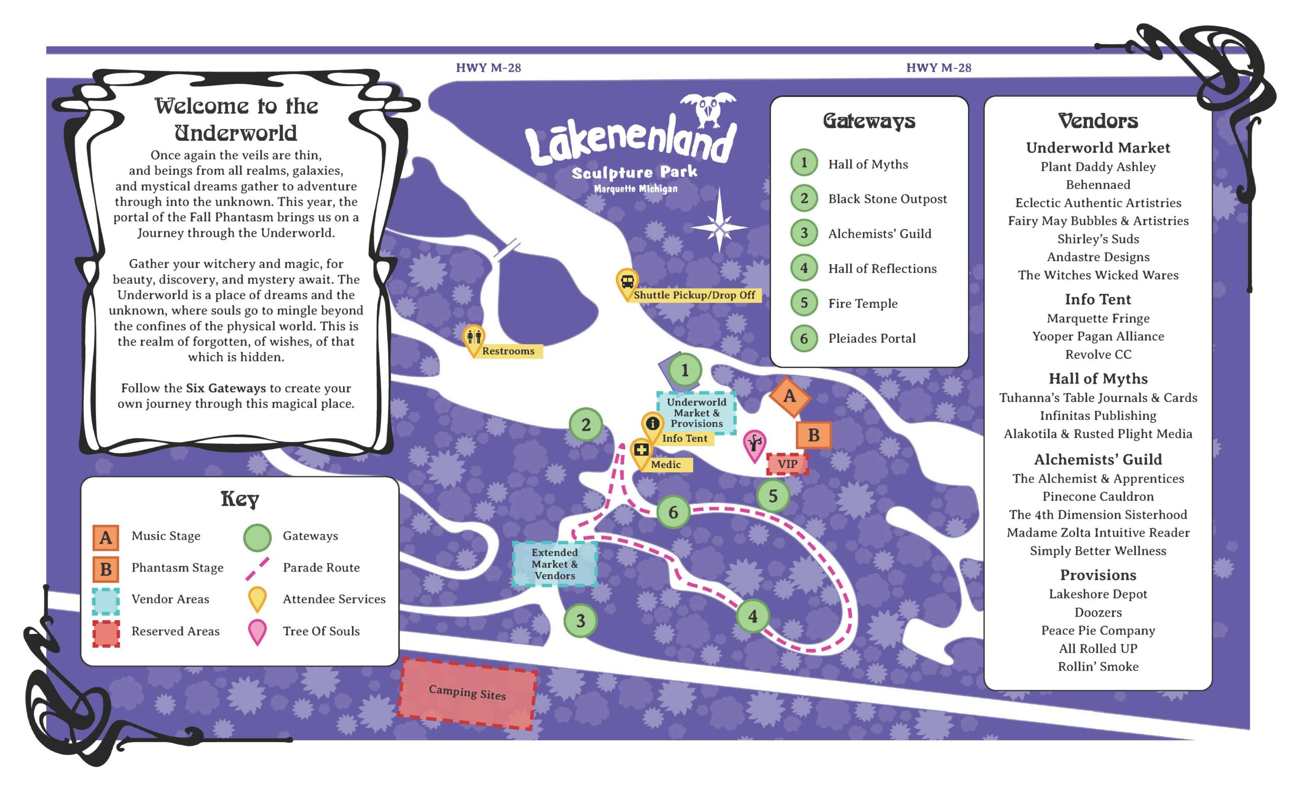 Map of Fall Phantasm 2024 event at Lakenenland